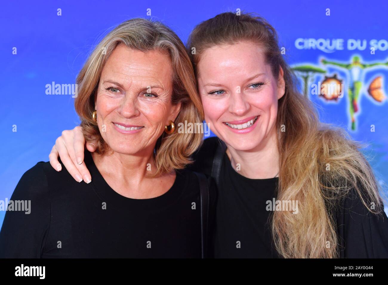 Andrea L`ARRONGE (actress), with daughter Jessica. Red carpet, red carpet, arrival. TOTEM by Cirque du Soleil, on February 13th, 2020 in Munich, | usage worldwide Stock Photo